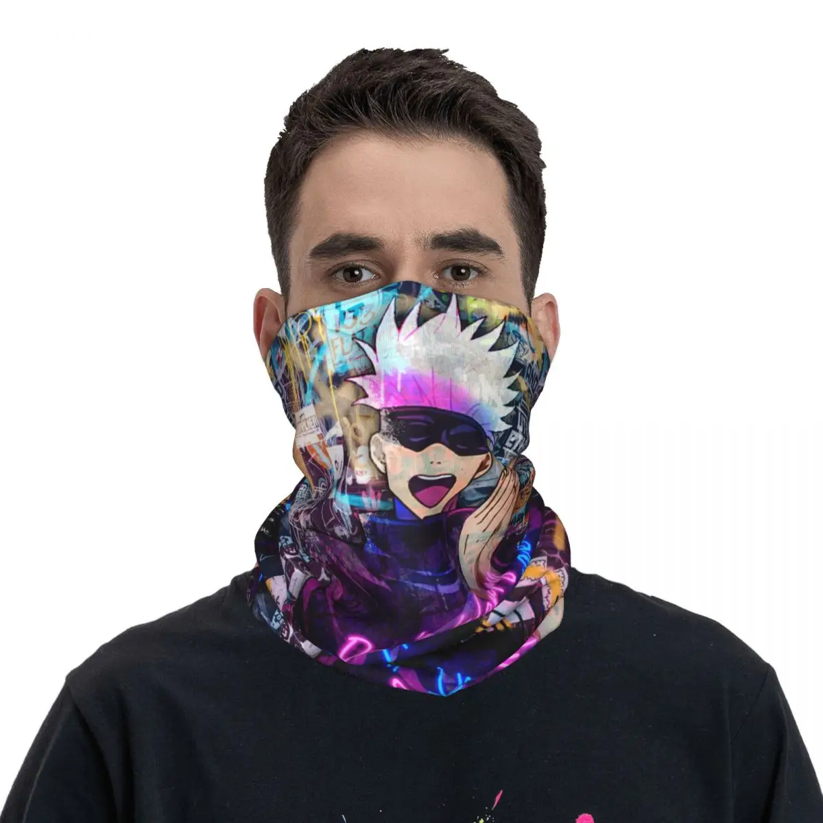 

Jujutsu Kaisen Satoru Gojo Bandana Neck Cover Printed Special Grade Jujutsu Sorcererl Mask Scarf Warm Headband Fashion for Men