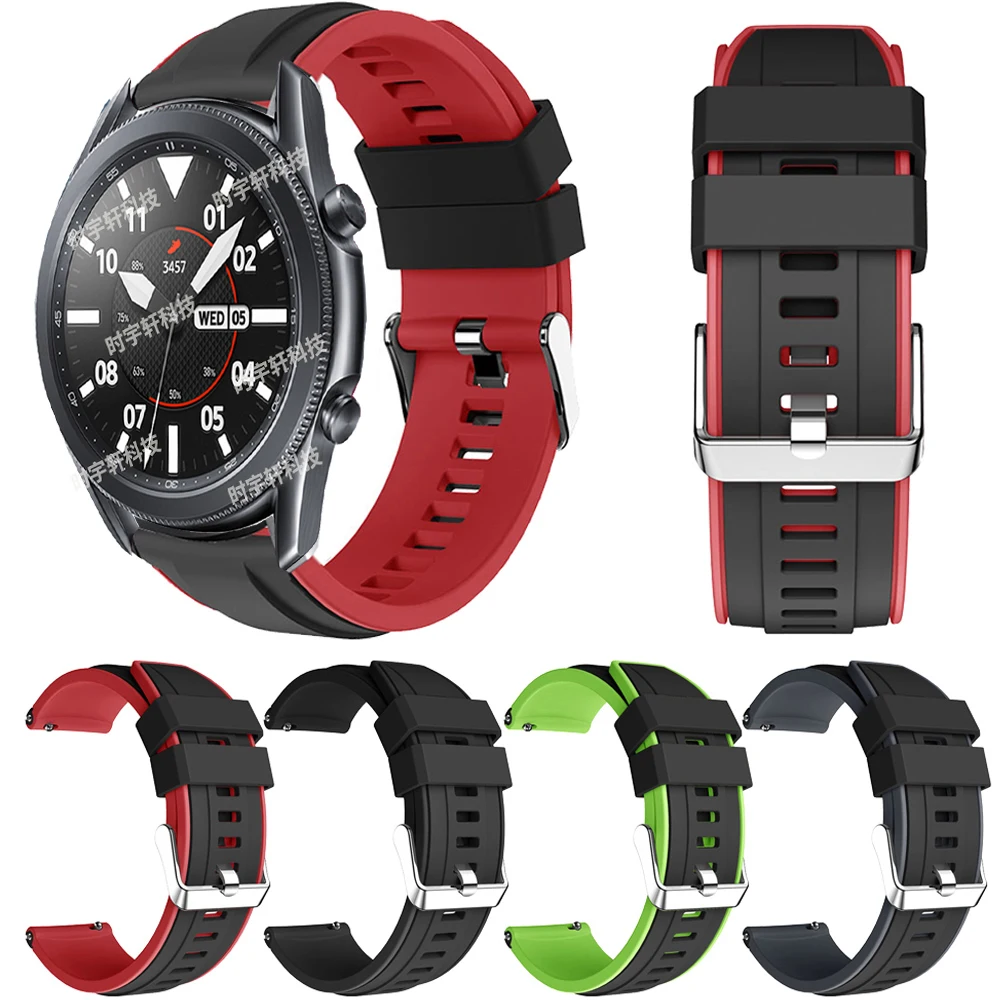 

Ремешок силиконовый для Samsung Galaxy Watch 3 41 мм 45 мм/Watch 42 мм 46 мм, сменный Браслет для мужских смарт-часов Gear S3 S2