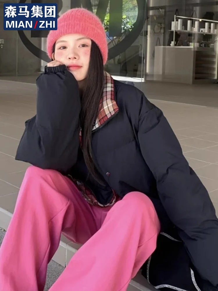 Senma up Cotton to down Jacket Cotton-padded Clothes Women 2024 New Winter Thick Warm Coat Loose Outerwear