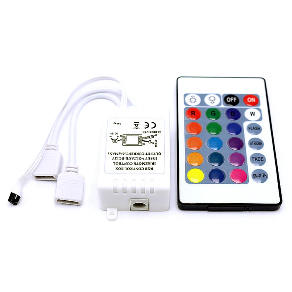 

Security Mini Waterproof Wireless With Battery Accessories 24 Key Durable IR Remote Controller Dimmer DC 12V For RGB LED Strip