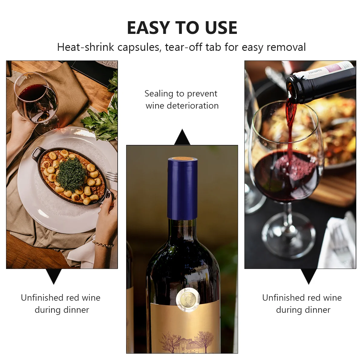 100 шт. бутылки с красной термоусадочной пленкой термосвариваемые колпачки для