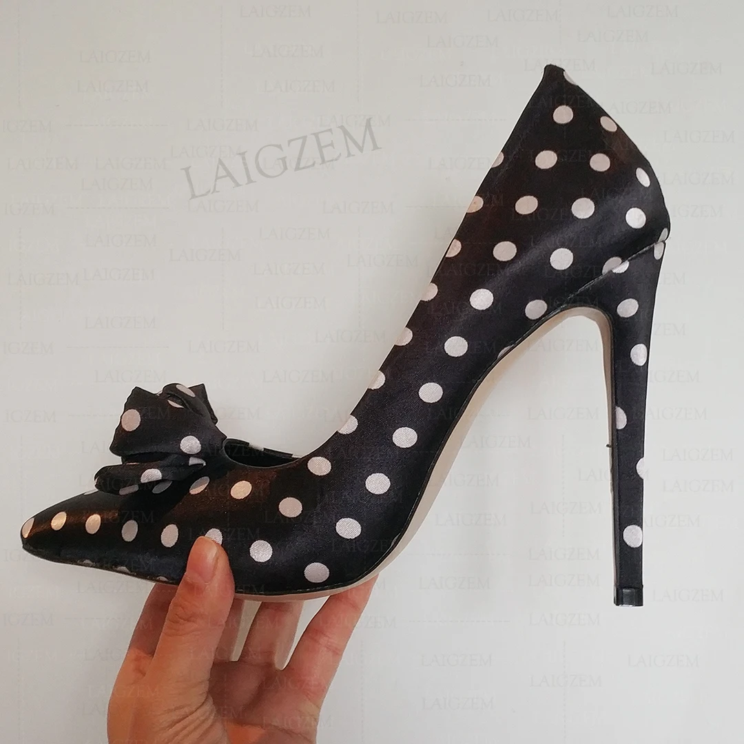 Женские босоножки в горошек ZHIMA на высоком каблуке-шпильке без застежек