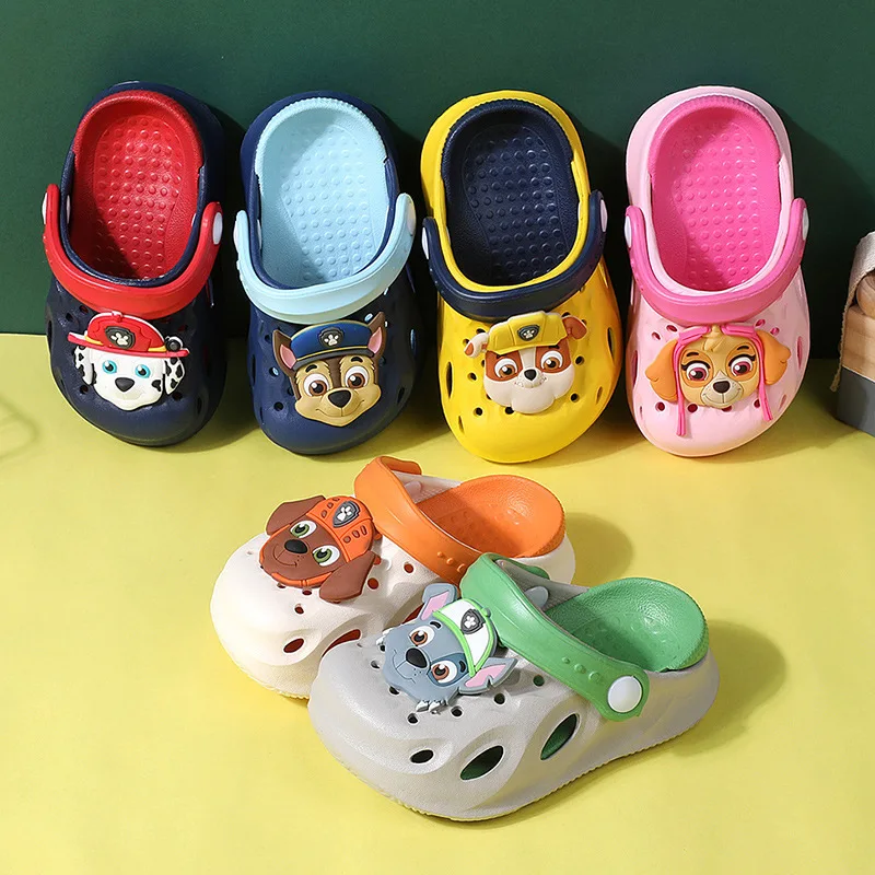 

Paw Patrol Children's Fashion Casual Slippers Baby Soft-soled Non-slip Sandals Hole Anti-collision Slippers Beach Shoes Kid Gift