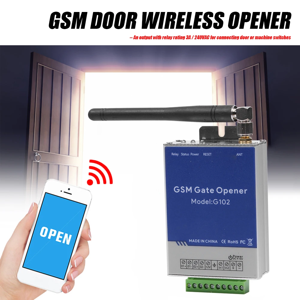 

Relay Switch GSM Gate Opener Mobile Phone Remote WiFi Controller Door Access Free Call for Smart Home Garage