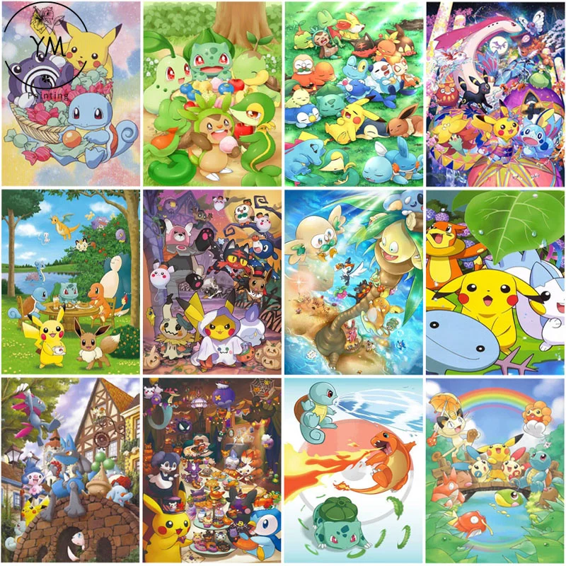 

TAKARA TOMY Pokmon алмазная живопись ручной работы полный алмаз вышивка крестиком Алмазная Искусство Стразы Вышивка