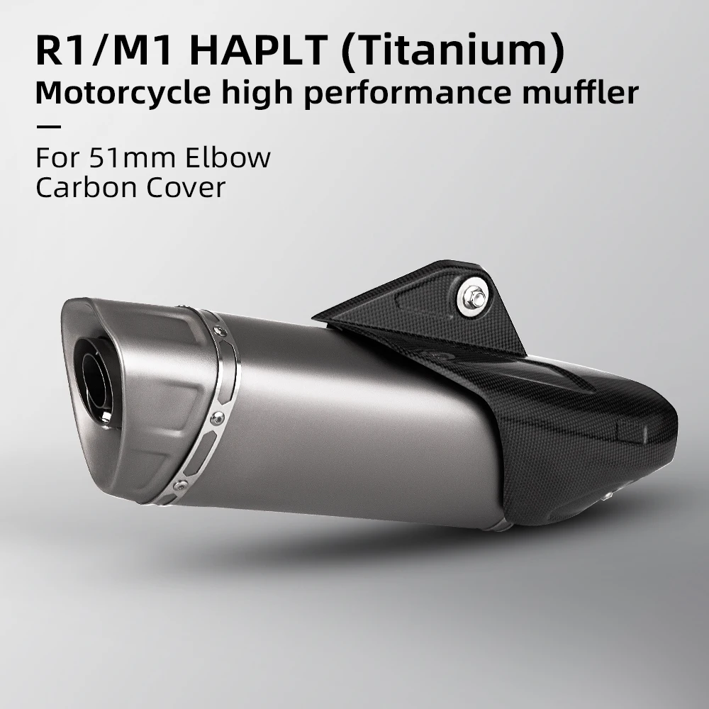 Фото Универсальный 51 мм мотоциклетный глушитель Escape Laser Logo для R1 er6n sv650 Z800 R1 cb650f cb1000r F850 Z900 M1 №1