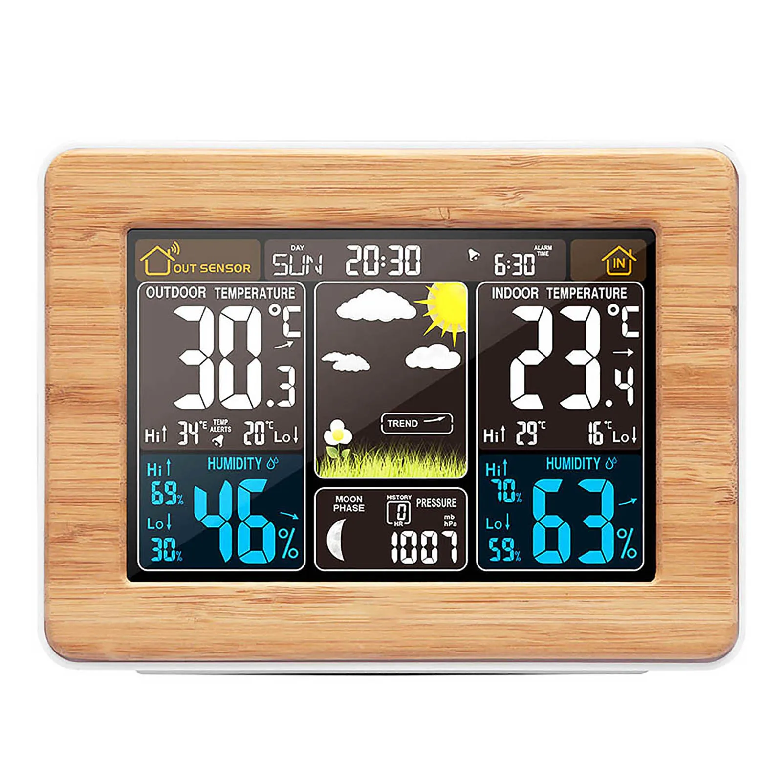 

Digital Weather Station Forecast Clock Color Screen Multifunctional Electronic Alarm Clock Perpetual Calendar Temperature