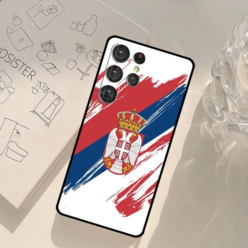 Flag of Serbia Serbian Cover For Samsung Galaxy S23 S20 FE S21 S22 Ultra Note 20 10 S8 S9 S10 Plus Phone Case |