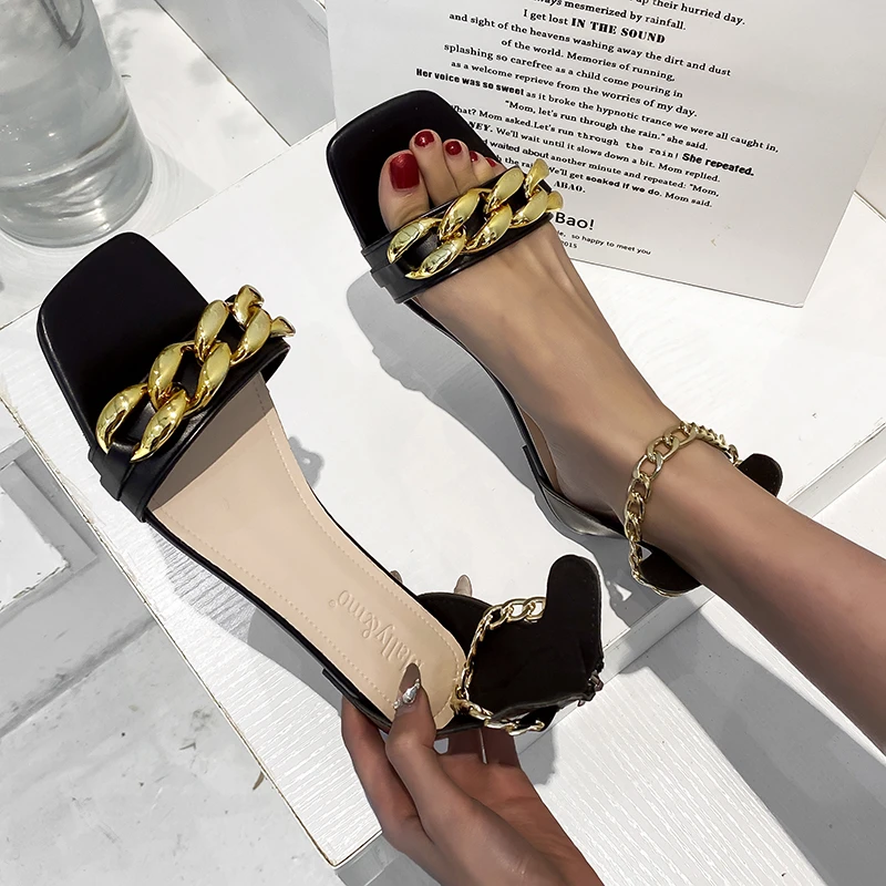

Flat Sandals Women Summer One Line Strap Sandals Fashion Women Shoes Ladies Flat Heels Peep Toe Platform Outdoor Sandals