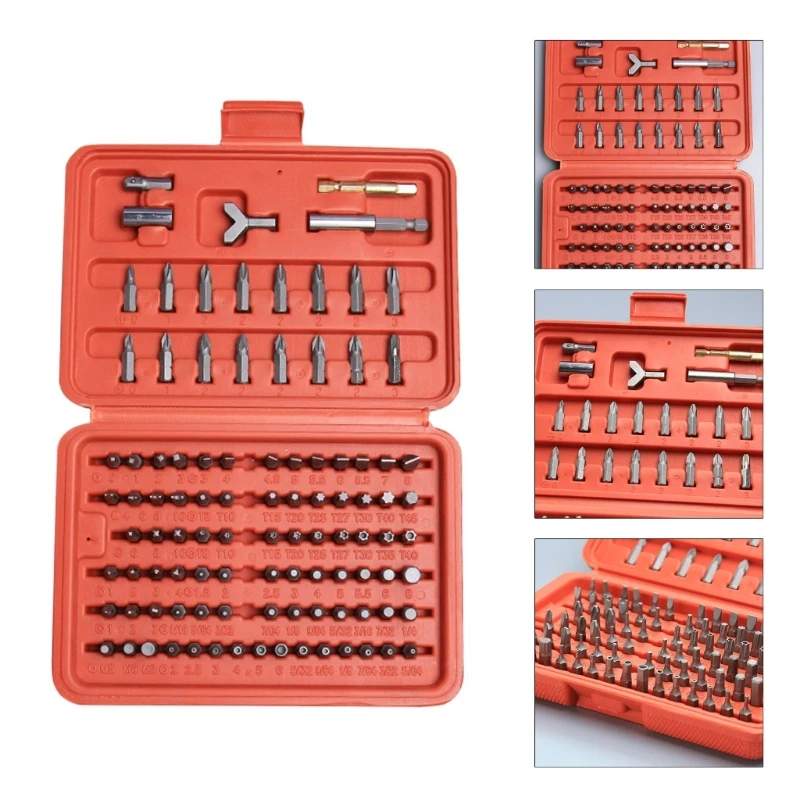 

100Pcs All Purpose Security Bit Set Metric Screwdriver Batch Screwdrivers Kit for Computer PC Phone Repair Tools