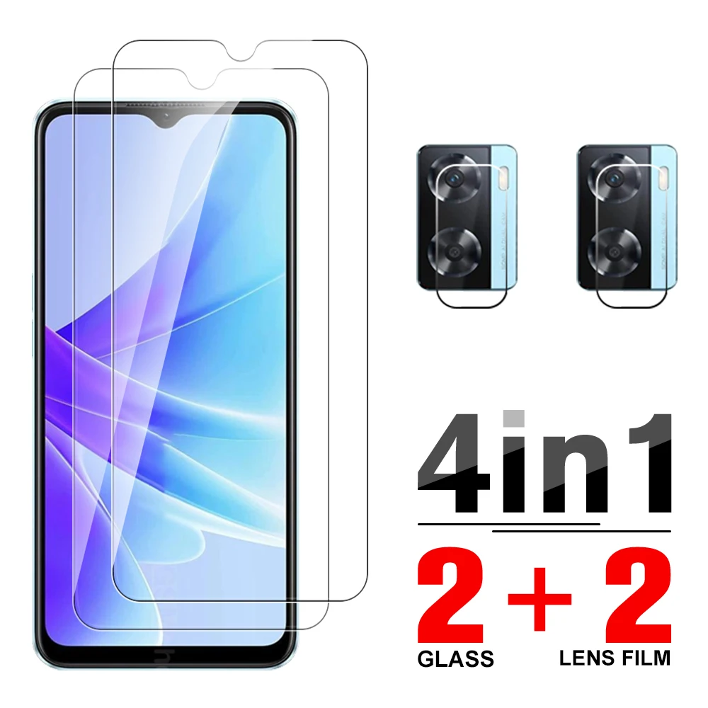

4 в 1 чехол из закаленного стекла для Oppo A77s 6,56 ''защита для экрана для Oppo A77s A 77 s A77 s oppo A77s Защитная пленка для объектива камеры