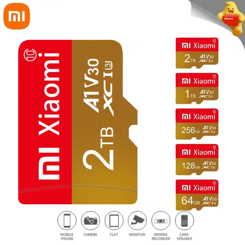 Xiaomi 2TB SD-карта памяти 1TB 512GB 256GB A2 U3 Micro TF 128GB 64GB