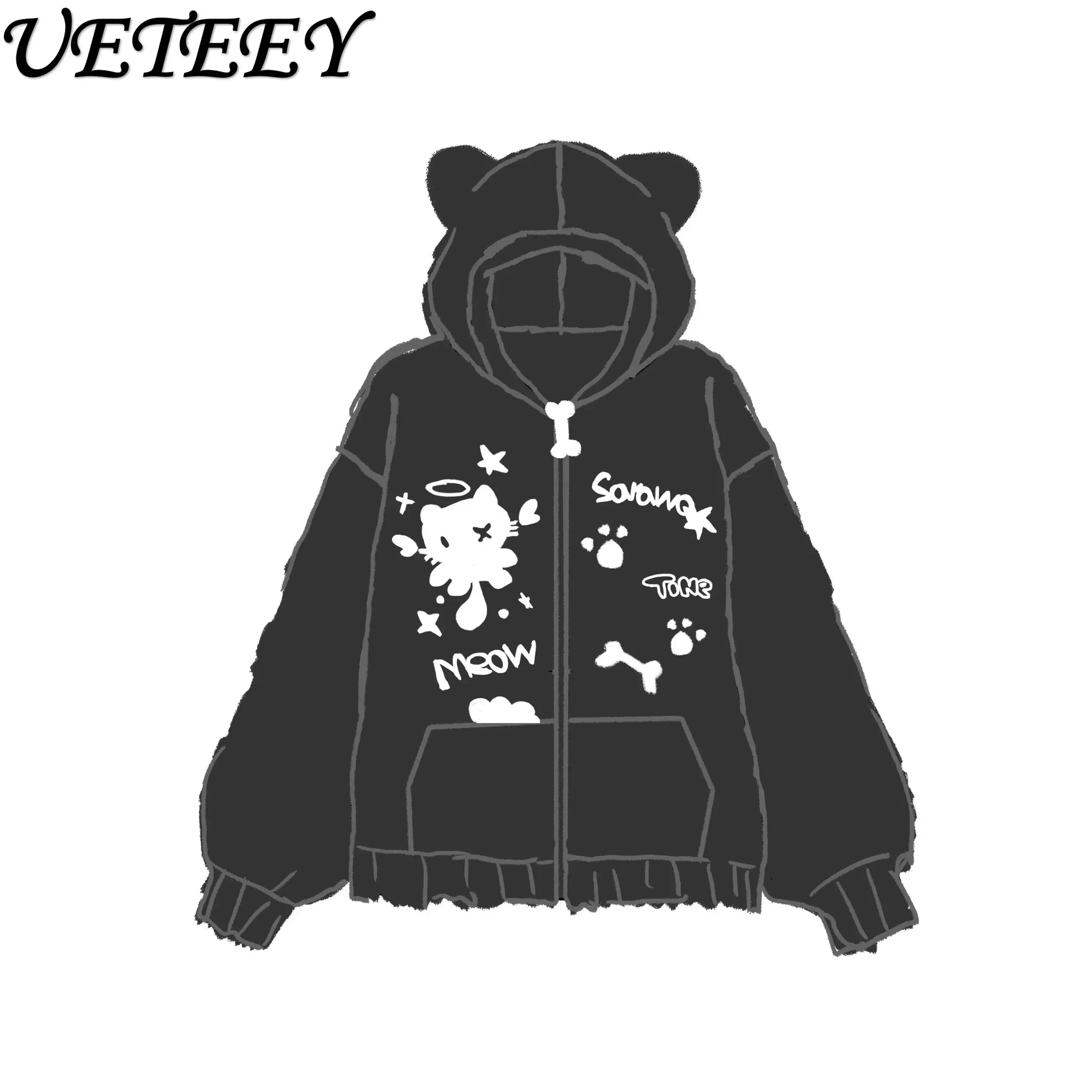 Оригинальный милый женский норковый кардиган свитер осень и зима новая