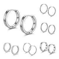 2022 new stainless steel hoop small earrings for women high quality simple cartilage ear piercing women jewelry