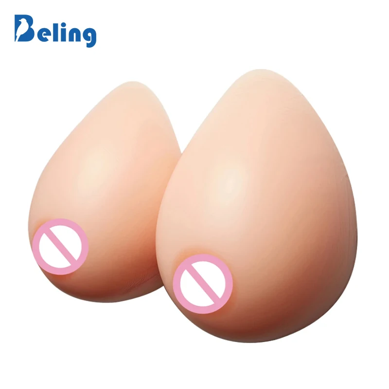 

Beling Realistic Fake Boobs Self Adhesive Silicone False Breast Forms For Shemale Transgender Crossdresser Drag Queen