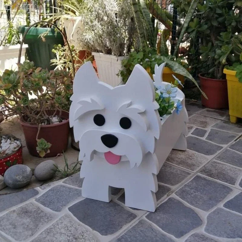 

Creative Dog Flower Pot Garden Planter Alec Corgi Garden Pots DIY PVC Flower Planter Cute Garden Home Decor Gift Crafts