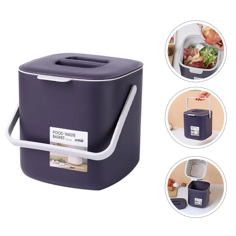 

Trash Can Garbage Bin Car Container Bathroom Basket Bucketdrain Home Kitchen Mini Wastebasket Handleportable Waste Rubbish