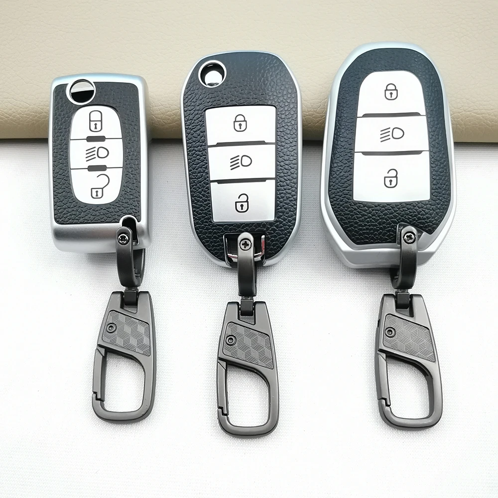 

Чехол для автомобильного ключа, чехол для Peugeot 301 308 408 508 2008 S 308 3008 4008 5008, аксессуары, кожаный держатель для ключей из ТПУ