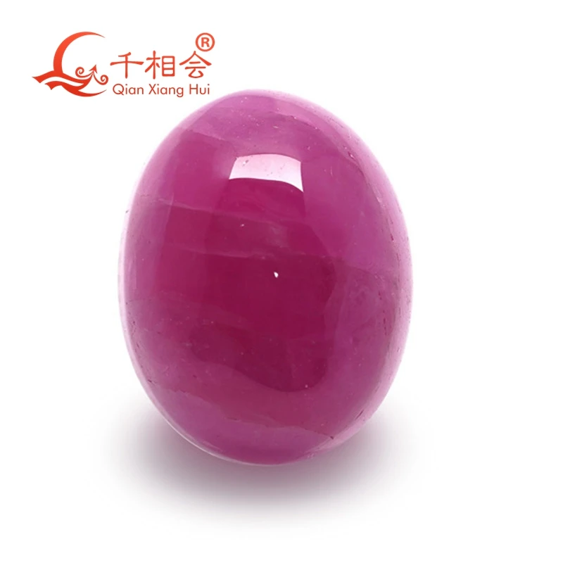 Кабошон овальной формы 5-7 карат натуральный рубин непрозрачный красный цвет