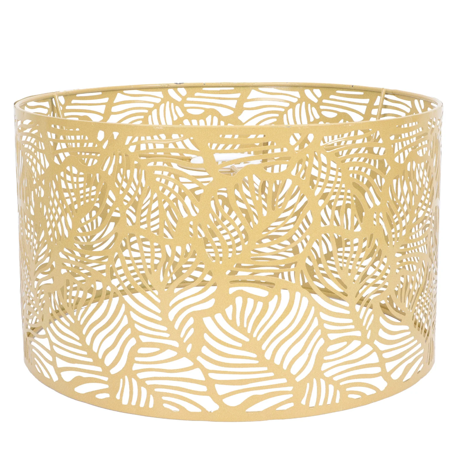

Wrought Iron Hollow Lampshade Table Decor Gold Desk Exquisite Dustproof Light Accessory