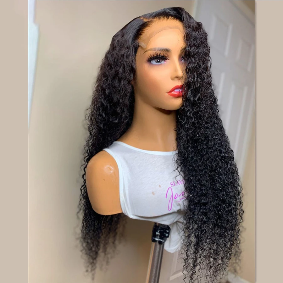 

Brazilian Curly Natural Water Wave Lace Frontal Human Hair Wigs For Black Women Wet And Wavy Loose