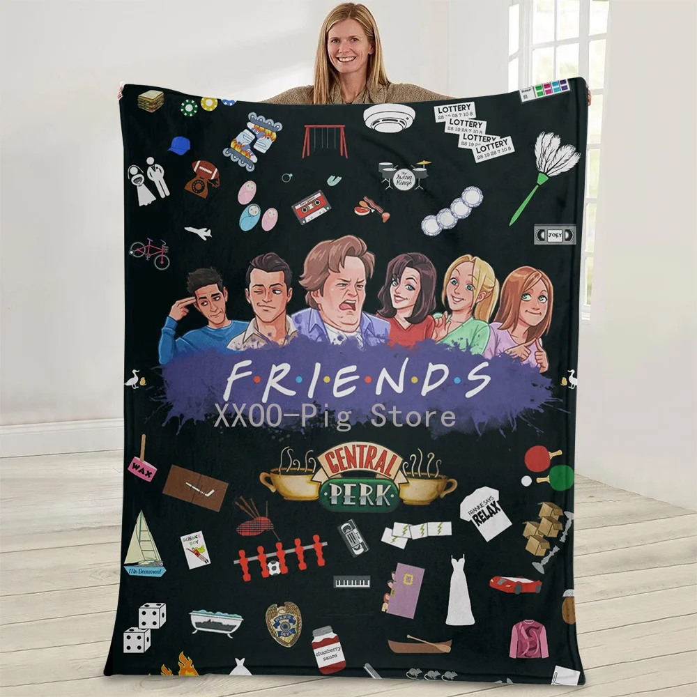 

Friends The Tv Series Pattern Sherpa Fleece Blanket Super Soft Bed Cover Manta for Spring/Winter Large Size Flannal Warm Quilts