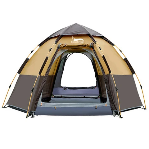Desert & Fox 3-4 человек купол автоматическая палатка, легкая мгновенная Настройка Переносной Кемпинг всплывающий 4 сезона альпинизма семья путешествия палатка