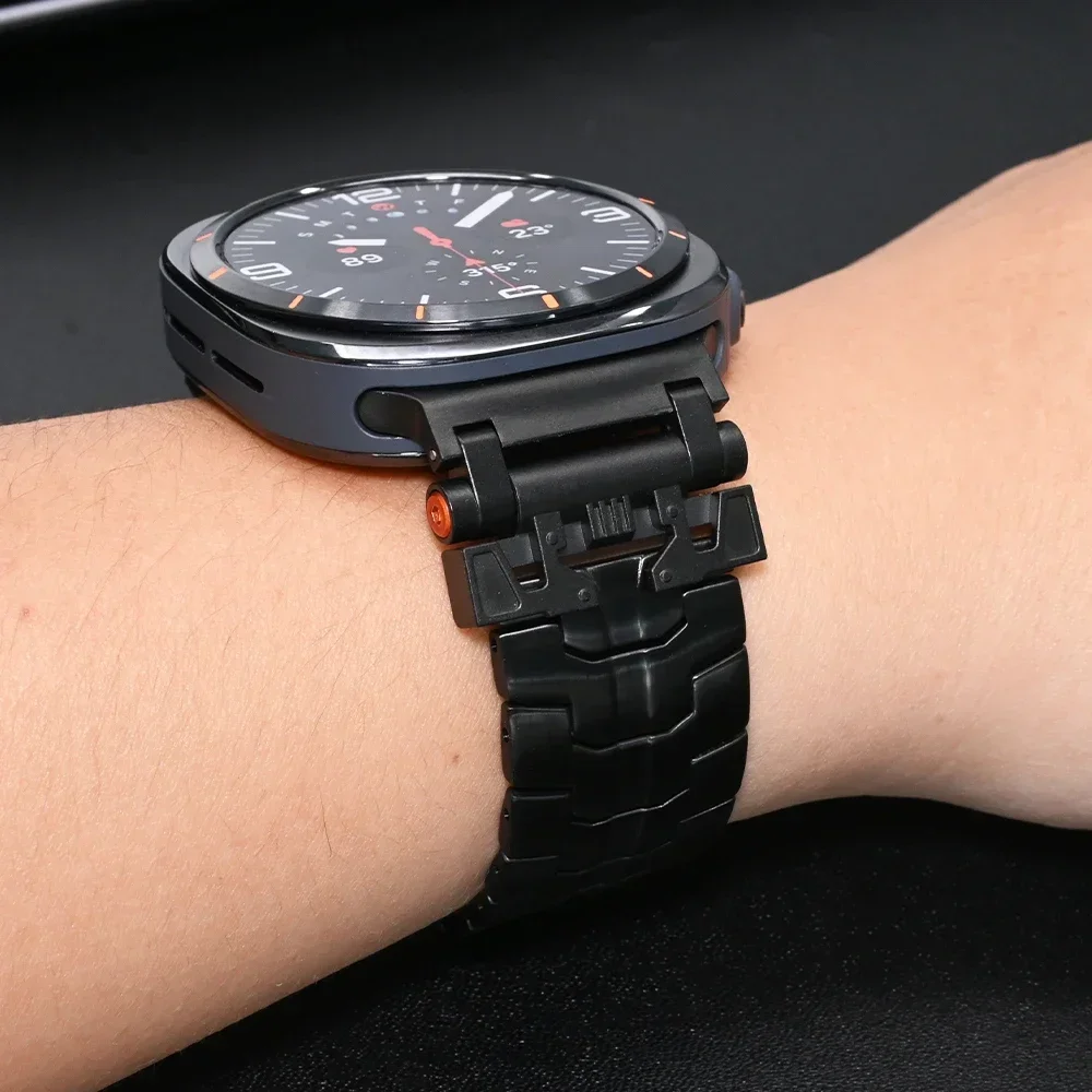Деловой браслет из нержавеющей стали для Samsung Galaxy Watch Ultra 47 мм роскошный ремешок