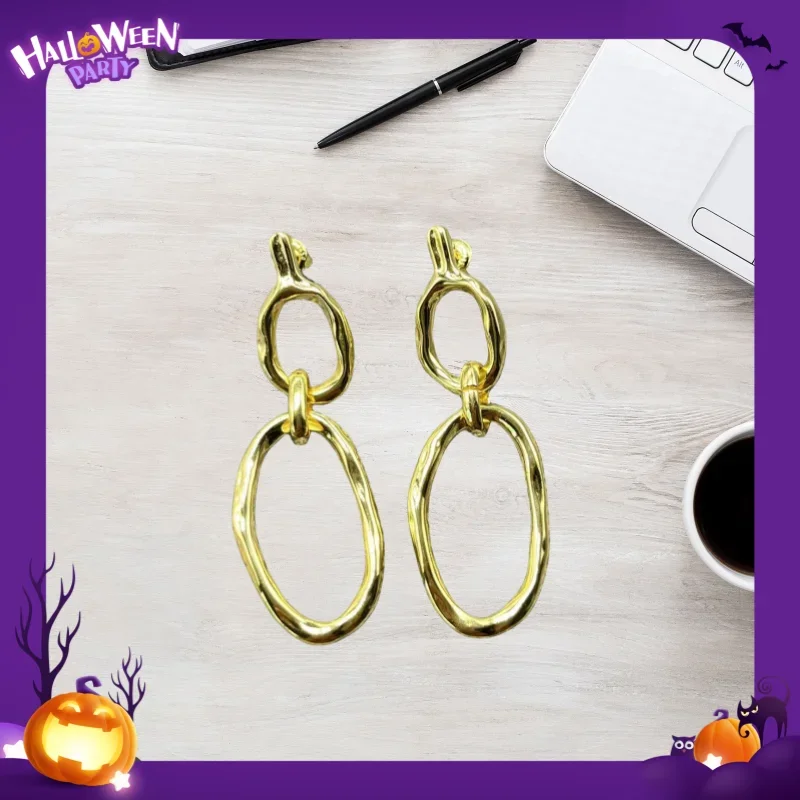 Испанский бренд минималистичные ностальгические серьги неправильной формы с