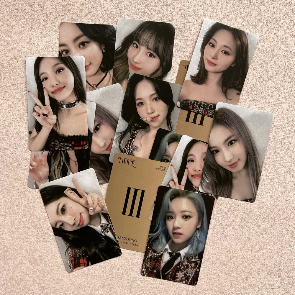 

9Pcs/Set Kpop Wholesale TWICE 4TH WORLD TOUR III IN SEOUL DVD Lomo Card Photo Print Cards Poster Picture Fans Gifts Collection