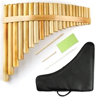 upscale romanian folk instrument 22 pipes pan flute natural reed pan flute panpipes g key handmade woodwind instrument in g key