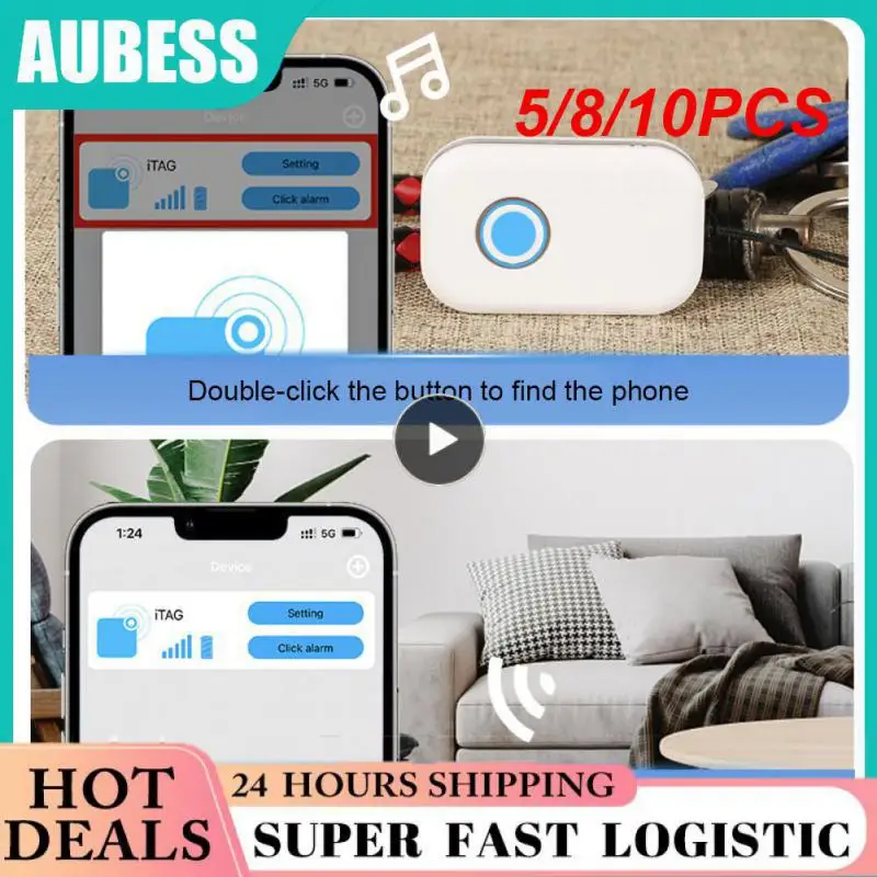 

5/8/10PCS Four Colors Smart Tracker Two-way Alarm Anti-loss Device Location Record Intelligent Locator