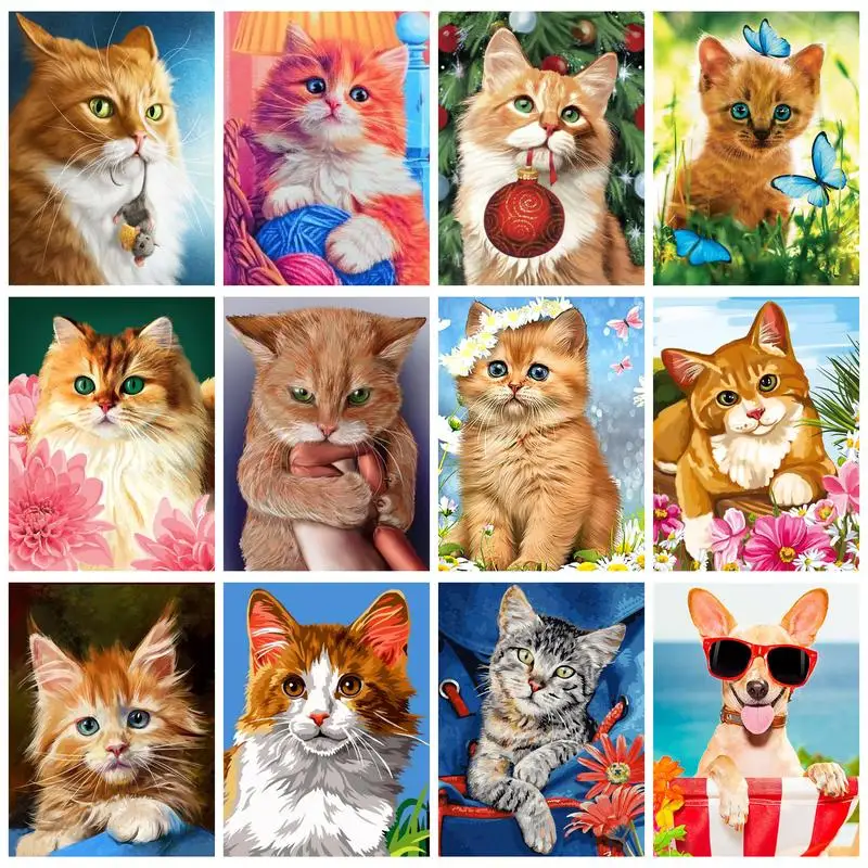

GATYZTORY Decorative Painting By Numbers For Handiwork Canvas Painting Animals Picture Living Room Decoration