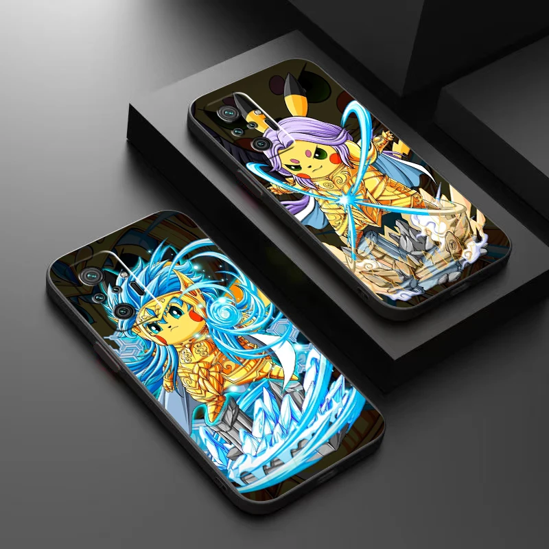 

Pokémon Pikachu Saint Seiya Phone Case For Xiaomi Redmi 7 8 7A 8A 9 9i 9AT 9T 9A 9C Note 7 8 2021 8T 8 Pro Silicone Cover Soft