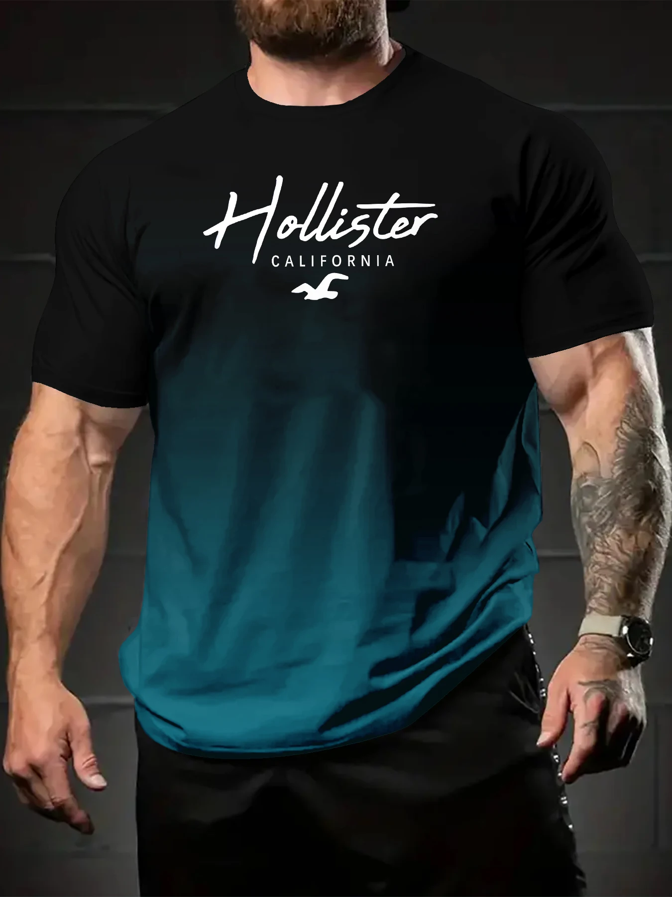 Футболка мужская с принтом молнии Минималистичная свободная быстросохнущая