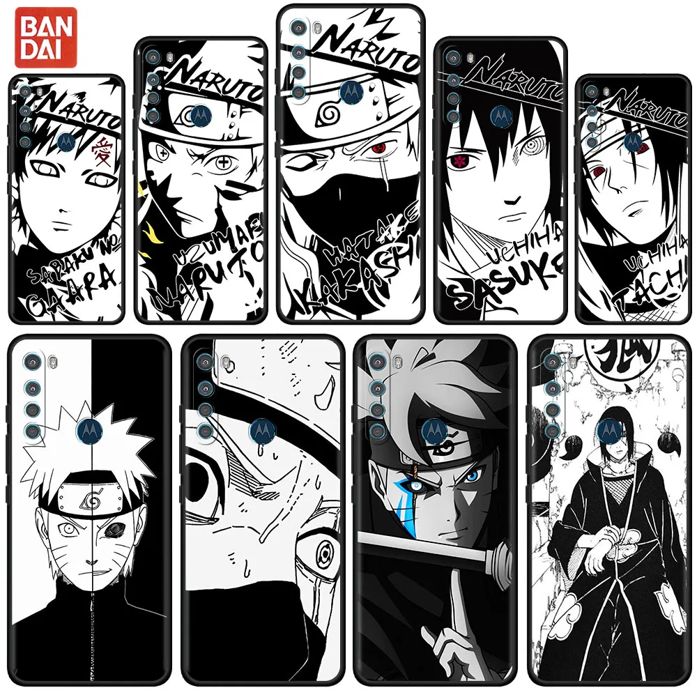 

Anime Naruto Case For Motorola G30 G9 G8 Play G60 G20 Edge 20 G50 One Fusion Plus G9Power Black Soft Phone Capas