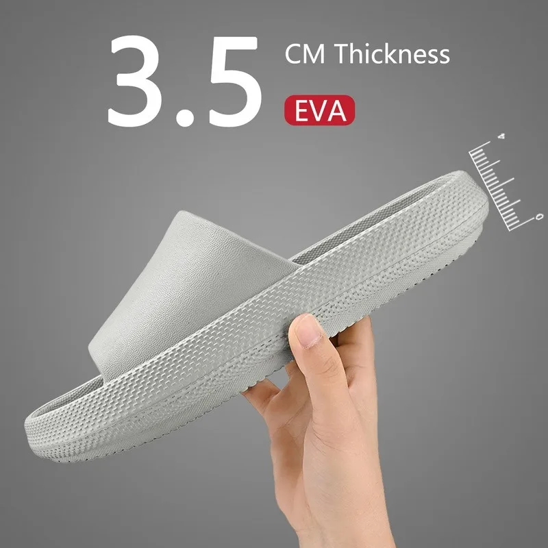 

Шлепанцы из ЭВА для мужчин и женщин, мягкие сандалии на толстой платформе, Нескользящие, для дома и ванной, лето 2023