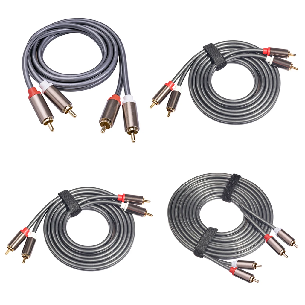 

5M 5MM RCA Splitter Professional Alloy Plug Adapter Headphone Splitter Video Camera Switch Home Supplies for CD TV Box