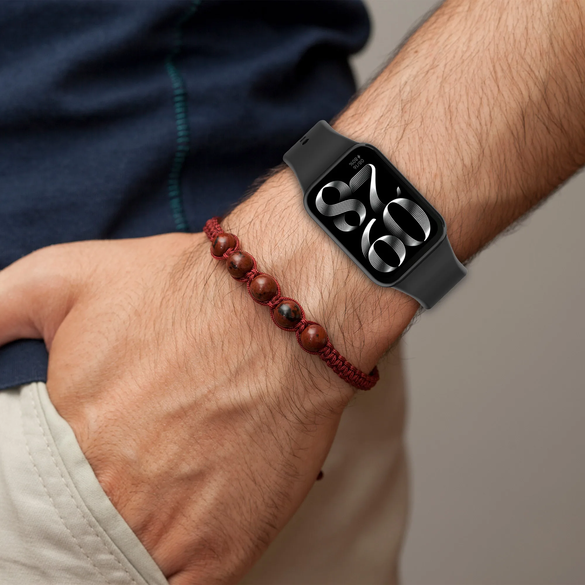 Фото Силиконовый ремешок для xiaomi mi Band 9/8 pro, ремешок, аксессуары для умных часов, официальный браслет Correa, сменный ремешок для часов redmi 4, №5