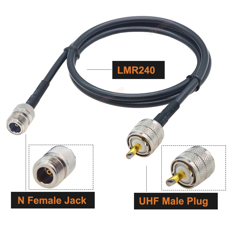 SO239 UHF Female Jack to N Male / LMR240 RF Коаксиальный кабель с низкими потерями LMR-240 50-4 50 Ом