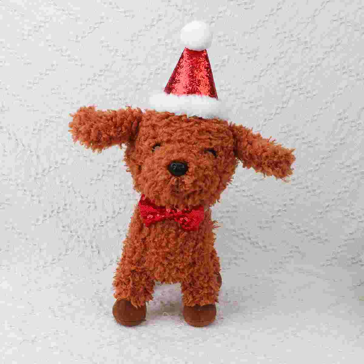 

Christmas Pet Hat Costume Dog Tie Birthday Santa Set Conebowtie Collar
