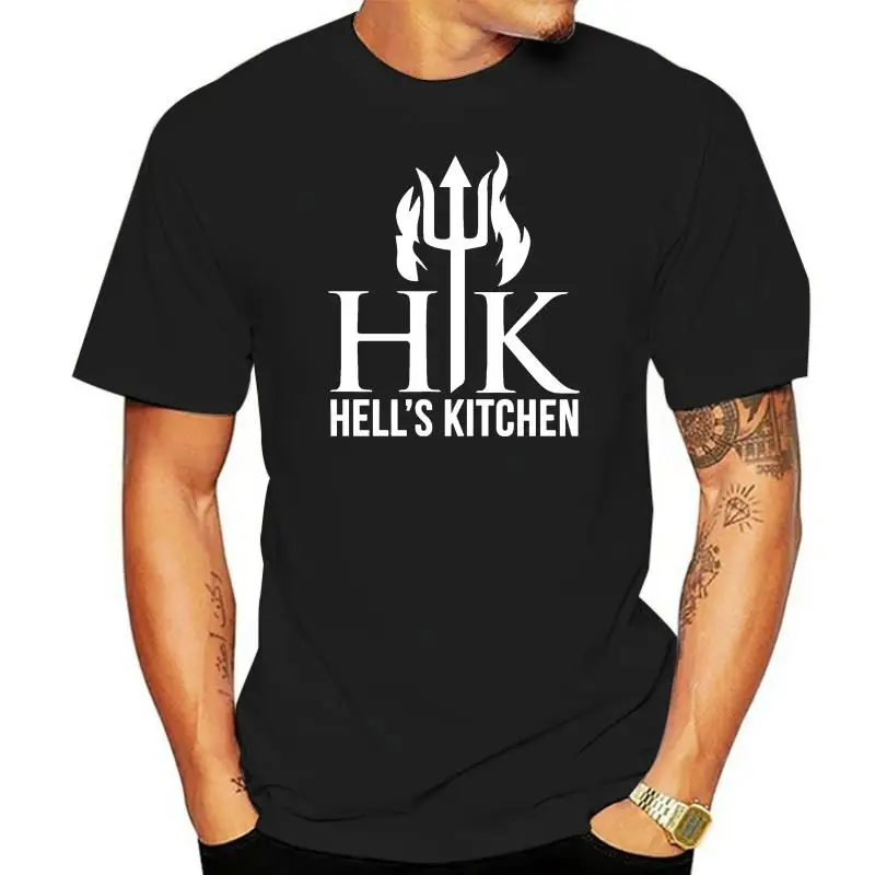 Новинка футболка Hells Kitchen шеф-повар Гордон рамскай готический Nyc мужской черный