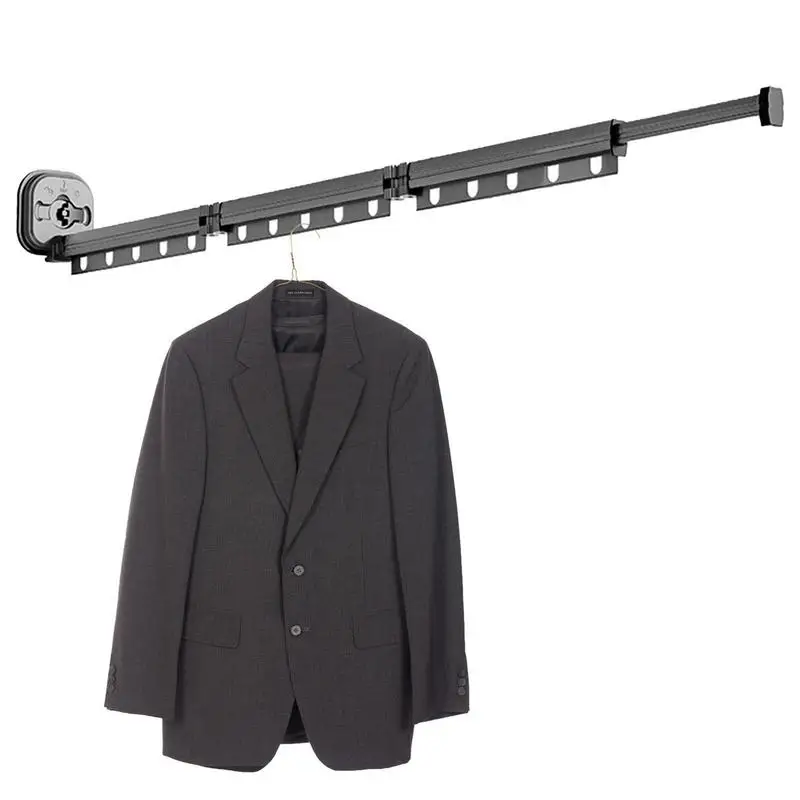 

Folding Clothes Drying Rack Suction Cup Clothing Hanger Organizer Space Saver Clothing Hanger Aluminum Clothes Rack For Bathroom