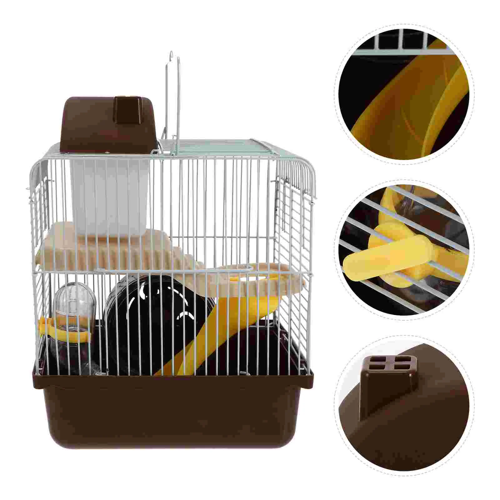 

Hamster Cage House Pet Hideout Animal Villa Dwarf Hedgehog Hideaway Gerbil Toy Habitat Castle Gerbils Stuff Rat Travel Playpen