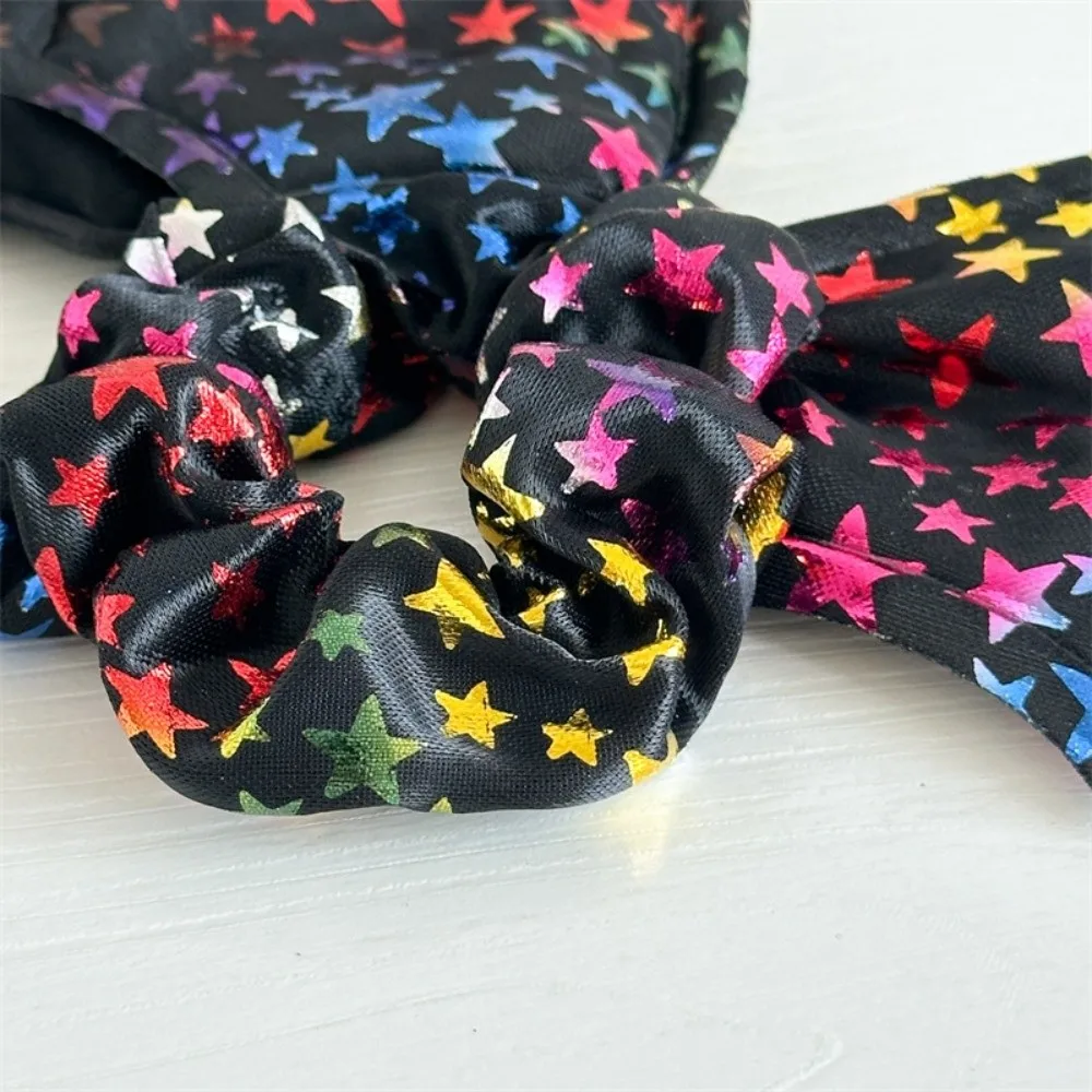 Фото Модная резинка для волос Fashion Star Bat Scrunchie: Элегантный готический бантик для волос на Хэллоуин, серебряная резинка для волос с паутиной, для маскарадов №3