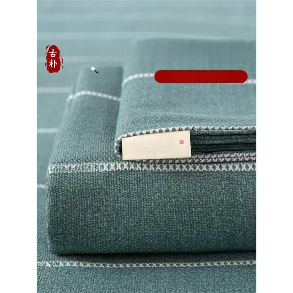 Простыня из необработанного хлопка старая грубая ткань трехсекционная простыня