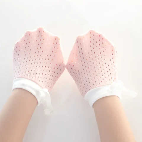 Детские хлопковые варежки, перчатки для рук, дышащие детские перчатки с защитой от царапин для новорожденных