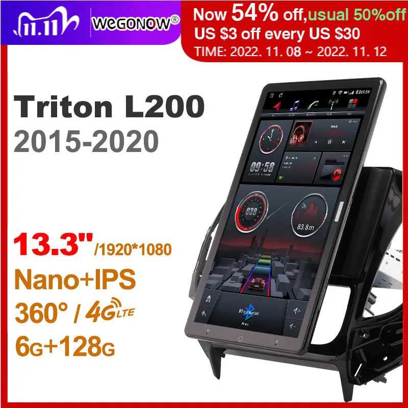 

1920*1080 13,3 ''Ownice Android10.0 Автомобильный мультимедийный плеер для Triton L200 2015-2020 автомобильное радио аудио 4G LTE 360 оптический коаксиальный без DVD