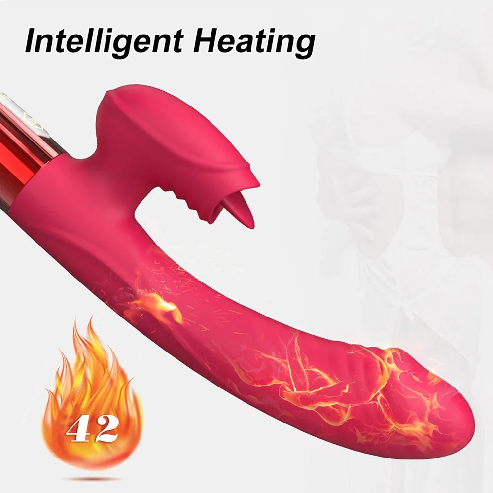 Мощный вибратор для женщин с лизанием языка стимулятор клитора женский