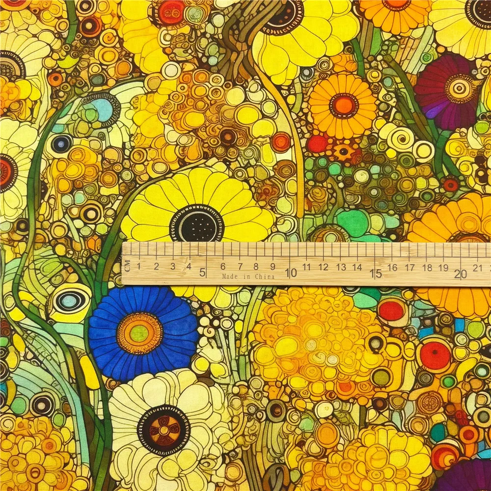 Известная картина маслом цветов хлопчатобумажная ткань для шитья Женская